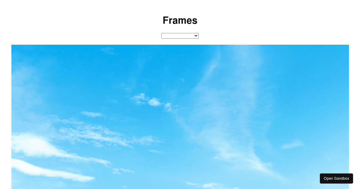 Image Frames Codesandbox