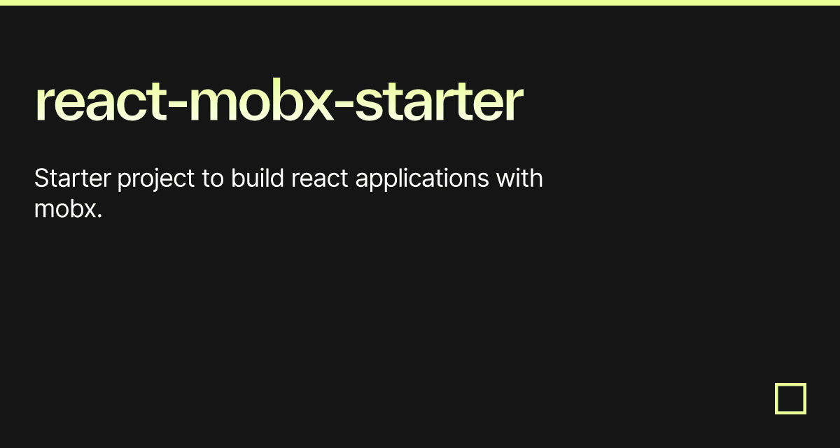 react-mobx-starter - Codesandbox