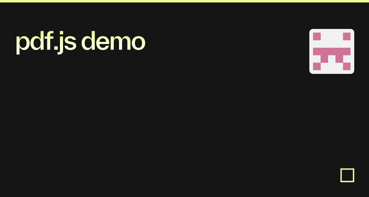 pdf.js demo - Codesandbox