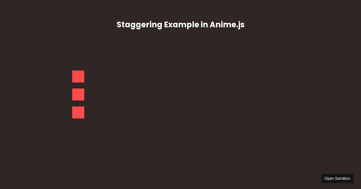 web-dev-ref: Staggering Example in Anime.js - Codesandbox