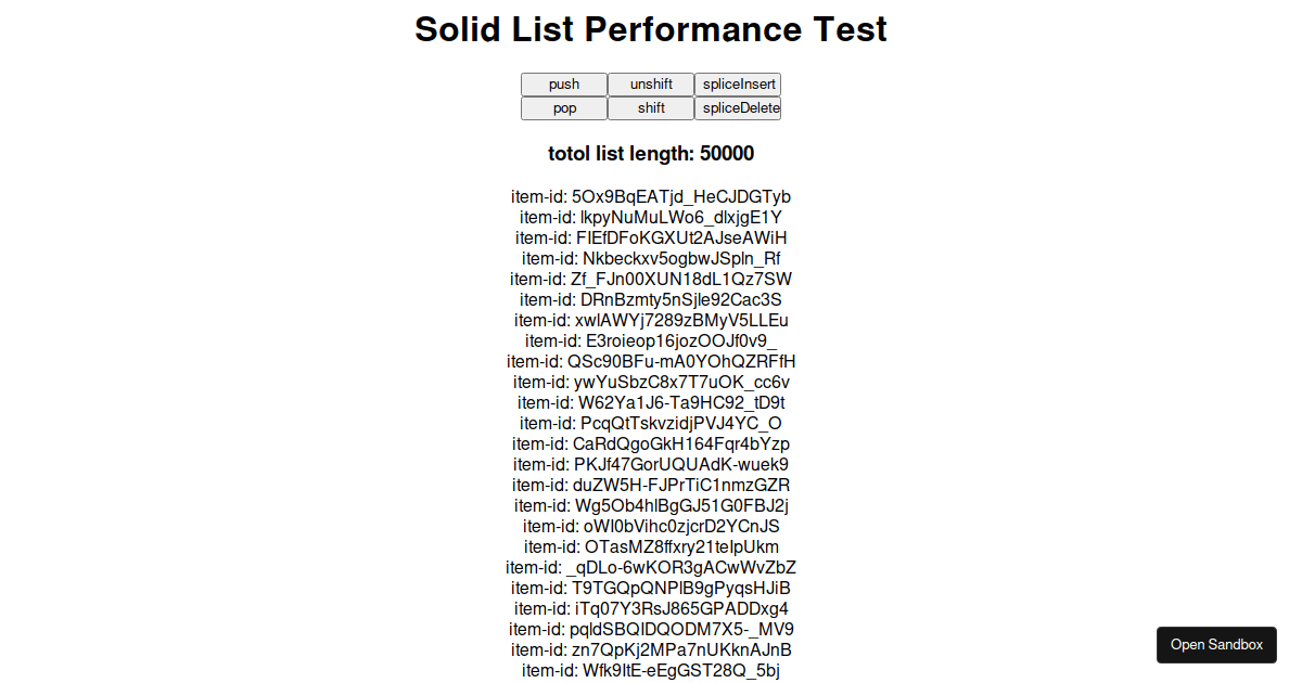 solid map performance test - Codesandbox