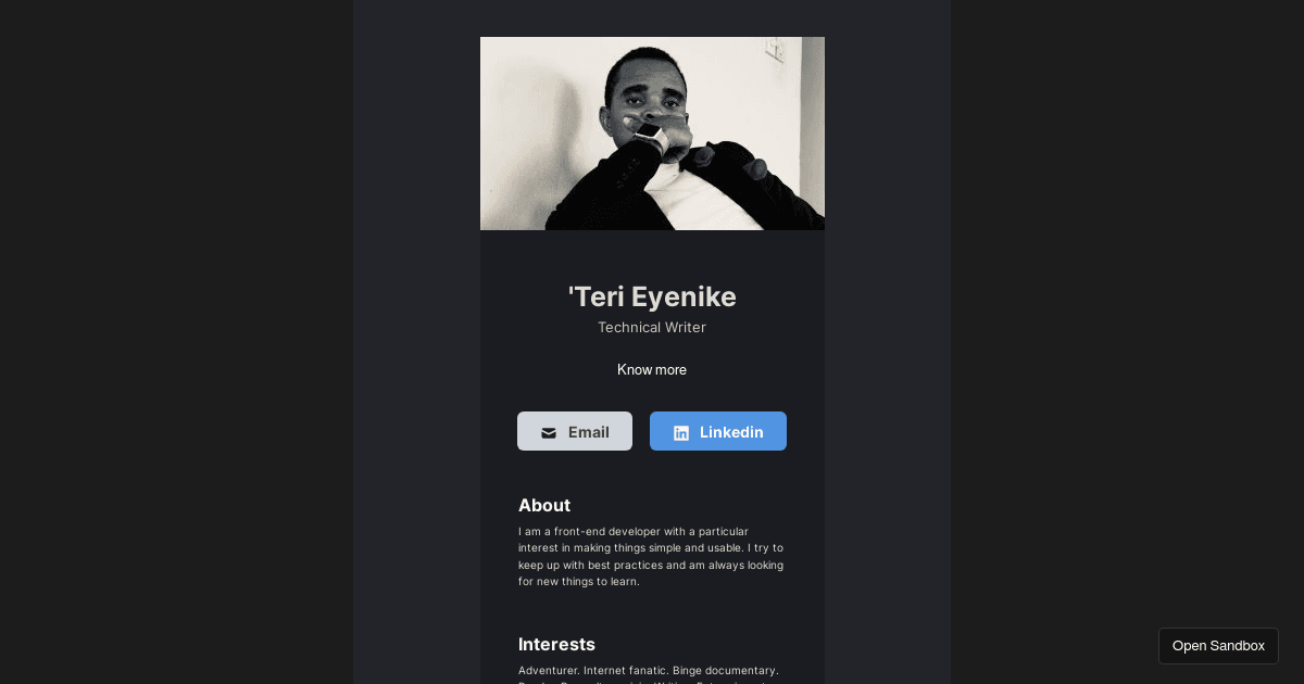 reactdigitalbusinesscard Codesandbox