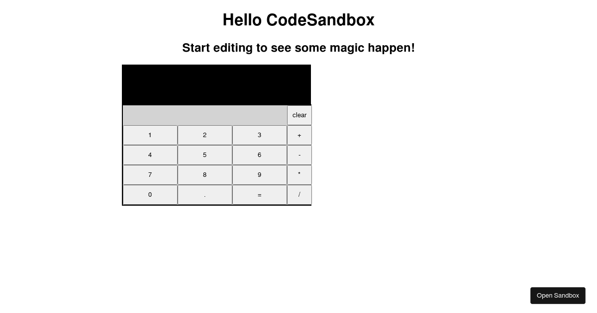 react - Codesandbox