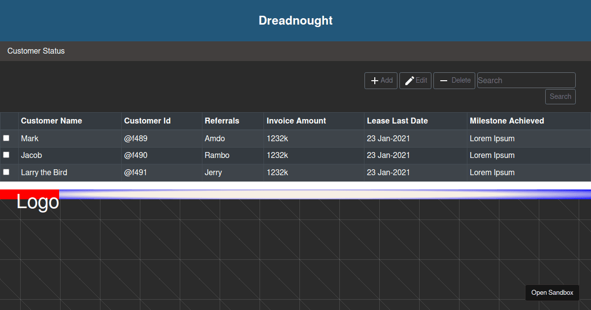Interface - Codesandbox