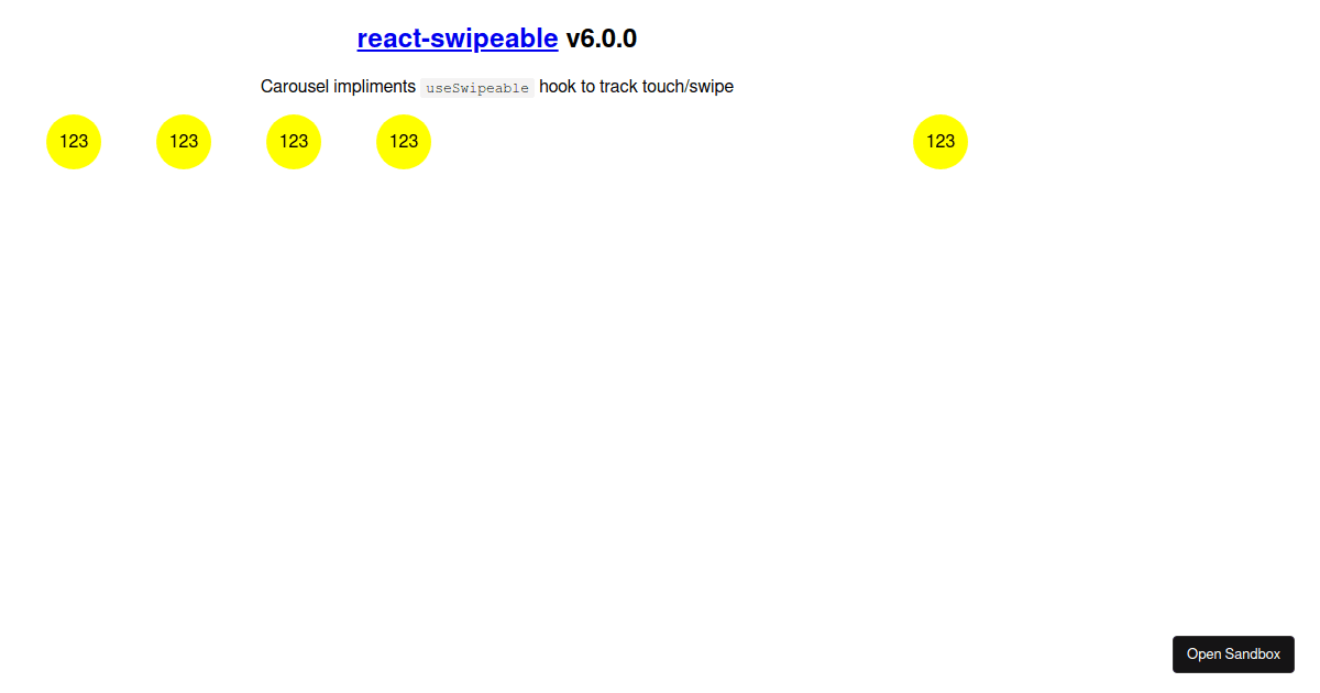 react-swipeable image carousel (forked) - Codesandbox