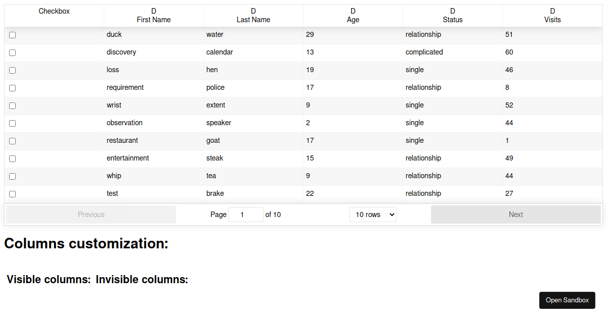 React-Table dnd template - Codesandbox
