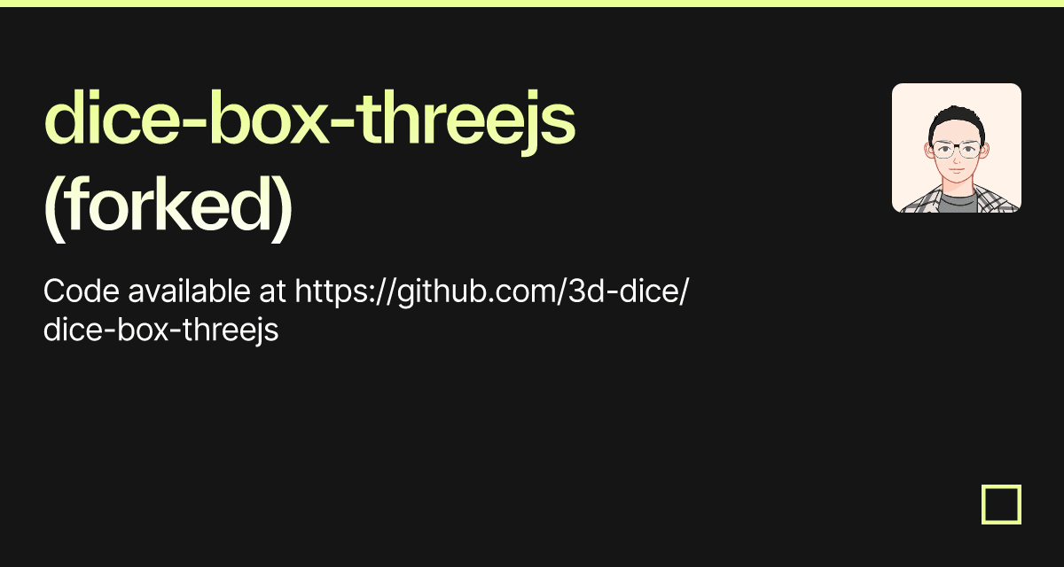 dice-box-threejs (forked) - Codesandbox