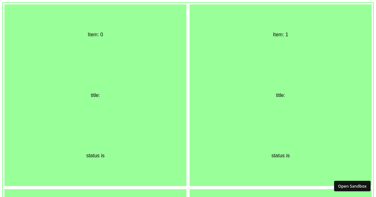 react flex grid react-window (forked) - Codesandbox