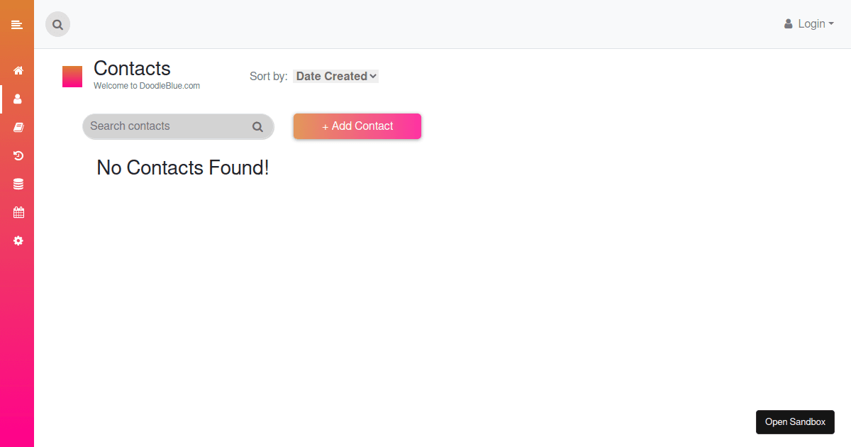 contacts-chat-task - Codesandbox