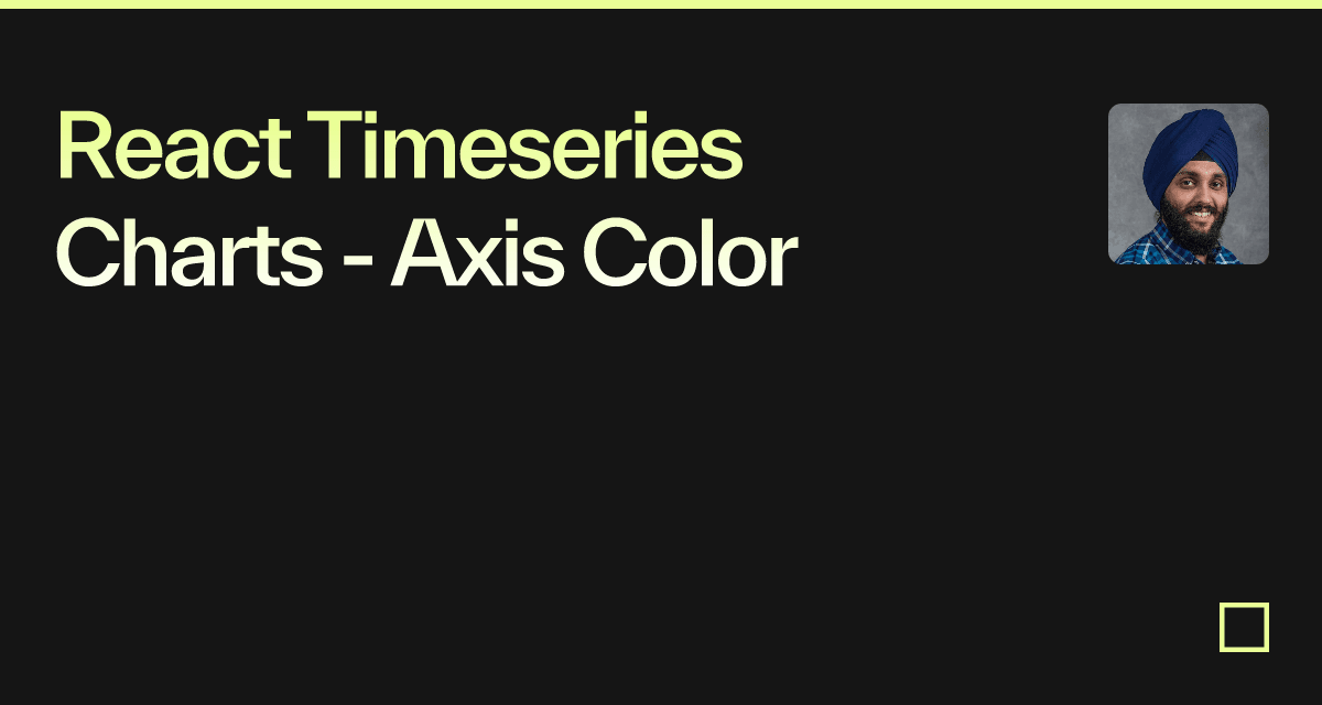 React Timeseries Charts Axis Color Codesandbox