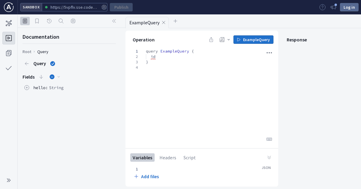 Apollo Server Typescript - Codesandbox