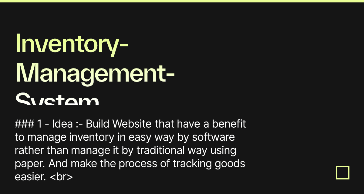 Inventory-Management-System - Codesandbox