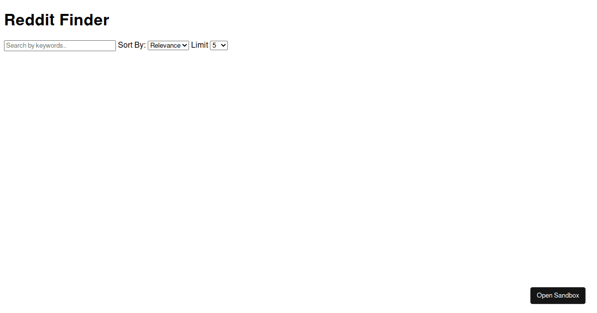 reddit-search-app - Codesandbox