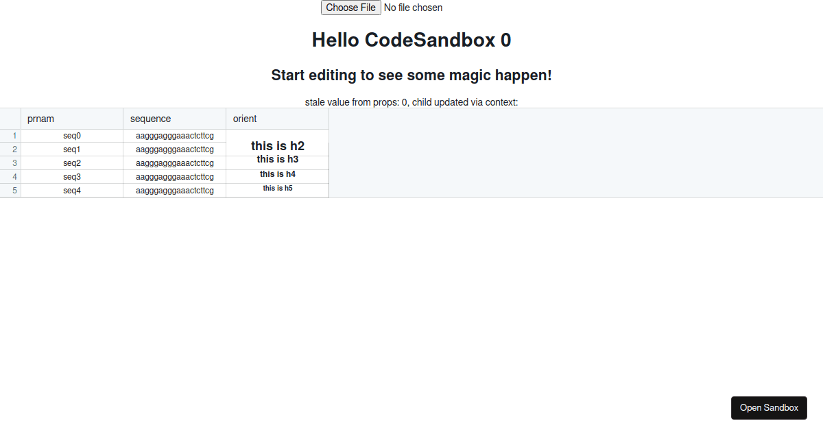 tableschema.js + react hooks - Codesandbox