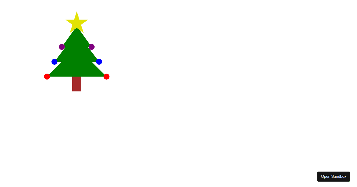 Christmas tree - Codesandbox