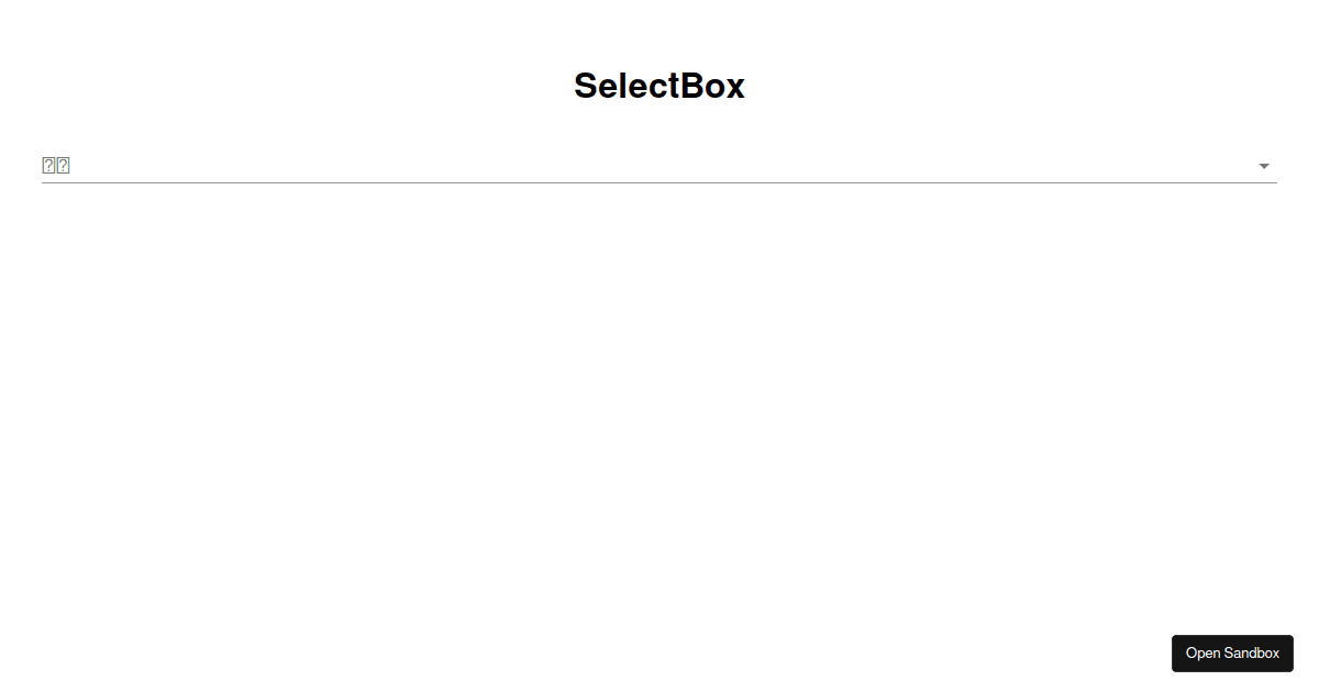 materialui/ Select Box Codesandbox