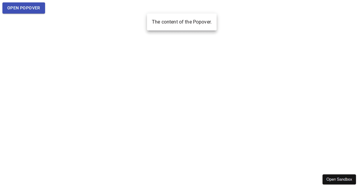 Popover Anchor - Codesandbox