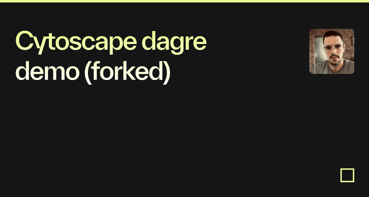 Cytoscape dagre demo (forked) - Codesandbox