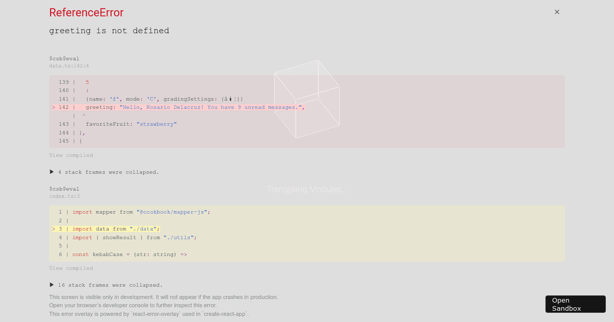 @cookbook/mapper-js (forked) - Codesandbox