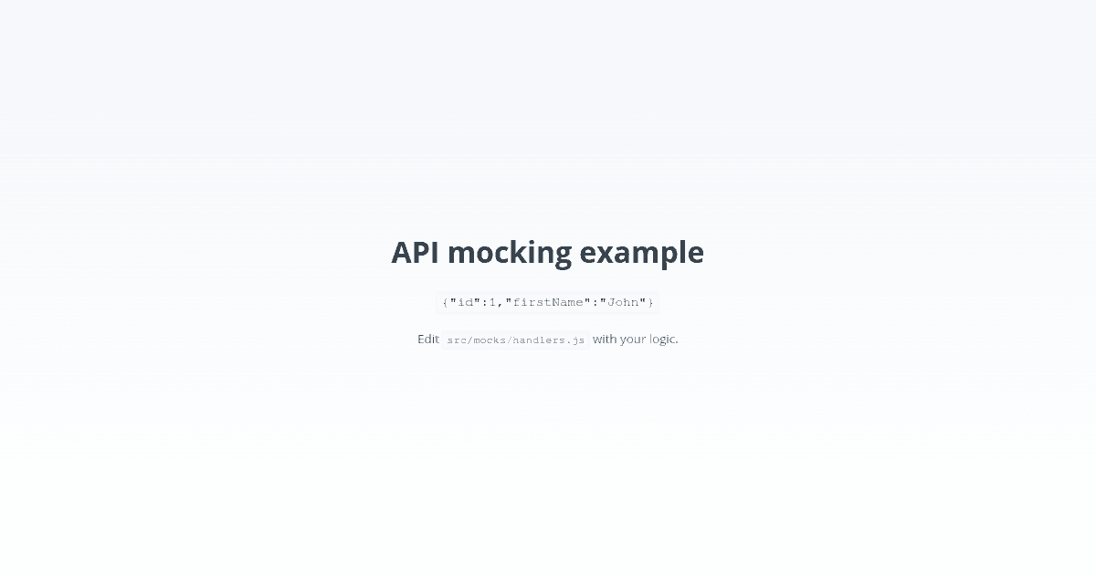 MSW React - Codesandbox