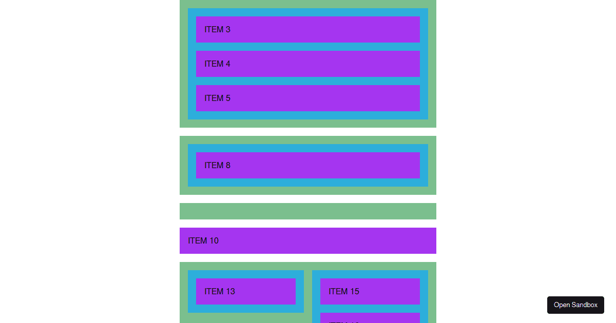 DnD kit nested sorting - Codesandbox