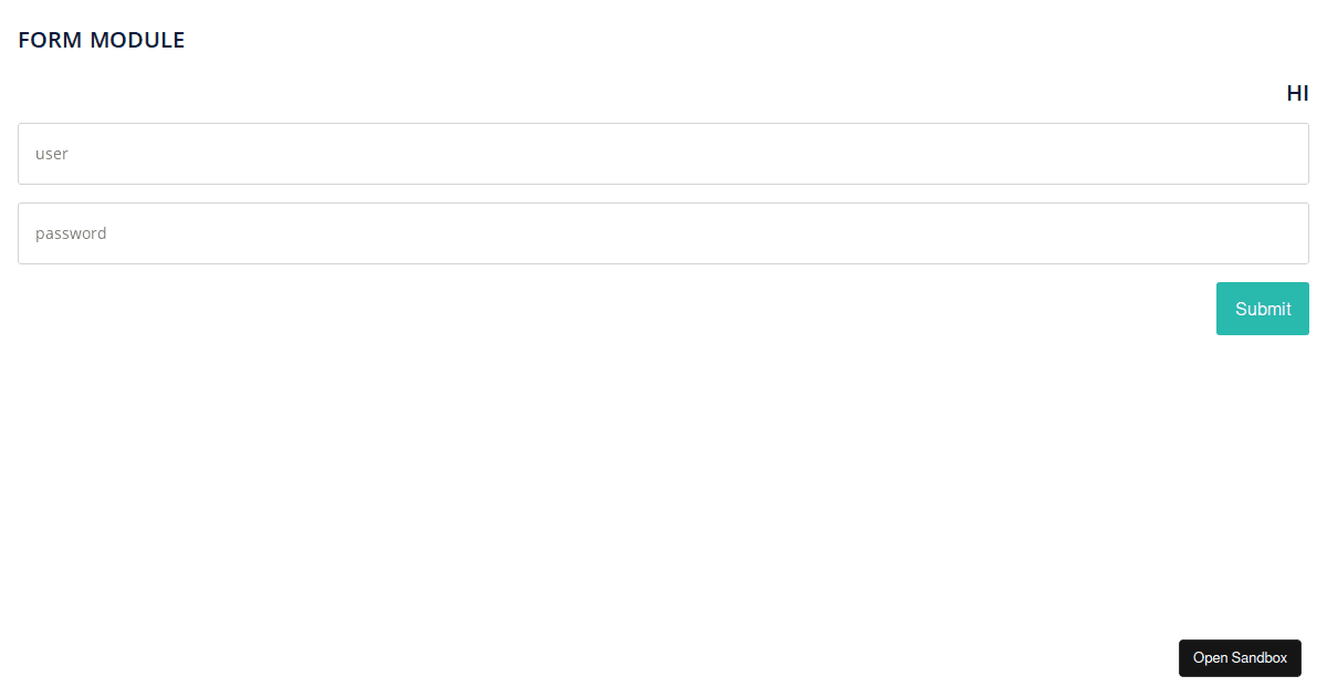 Form with custom hooks - Codesandbox