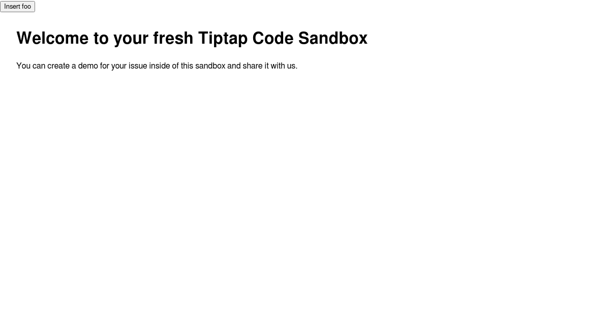 Tiptap leafText issue (forked) - Codesandbox