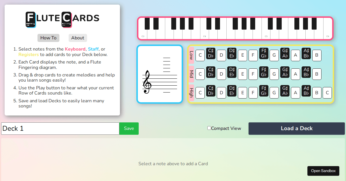 dbolesta/flutecards Codesandbox