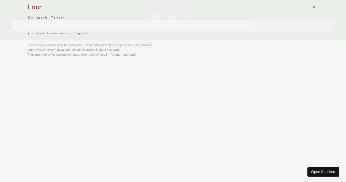 react - Codesandbox