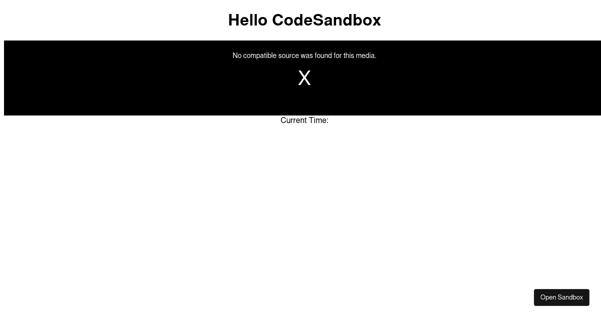 reactvideojscurrenttime (forked) Codesandbox