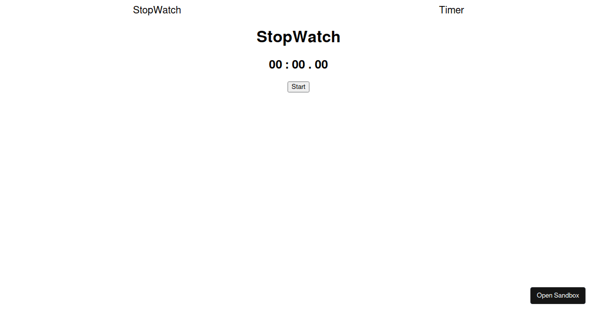 reacttimer Codesandbox
