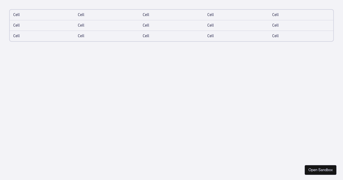 Table test - Codesandbox