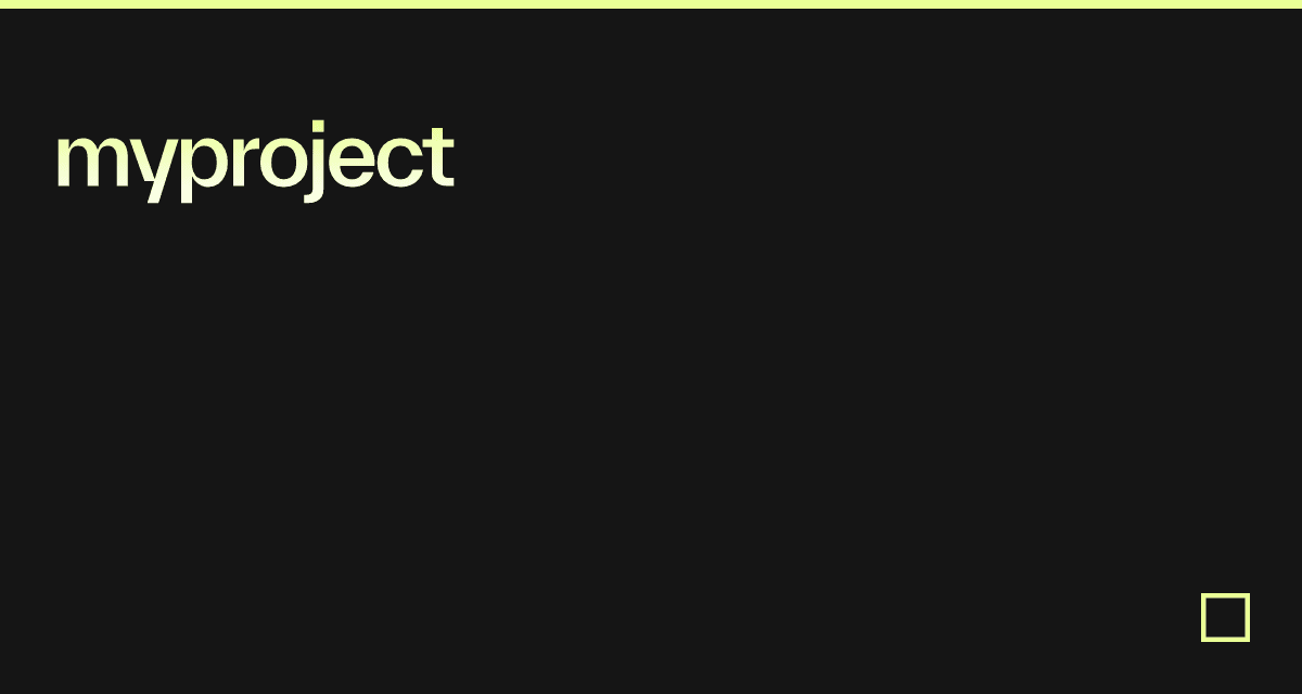 myproject - Codesandbox