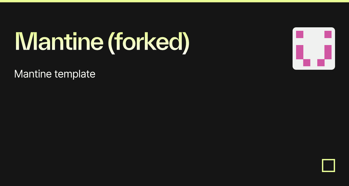 Mantine (forked) - Codesandbox
