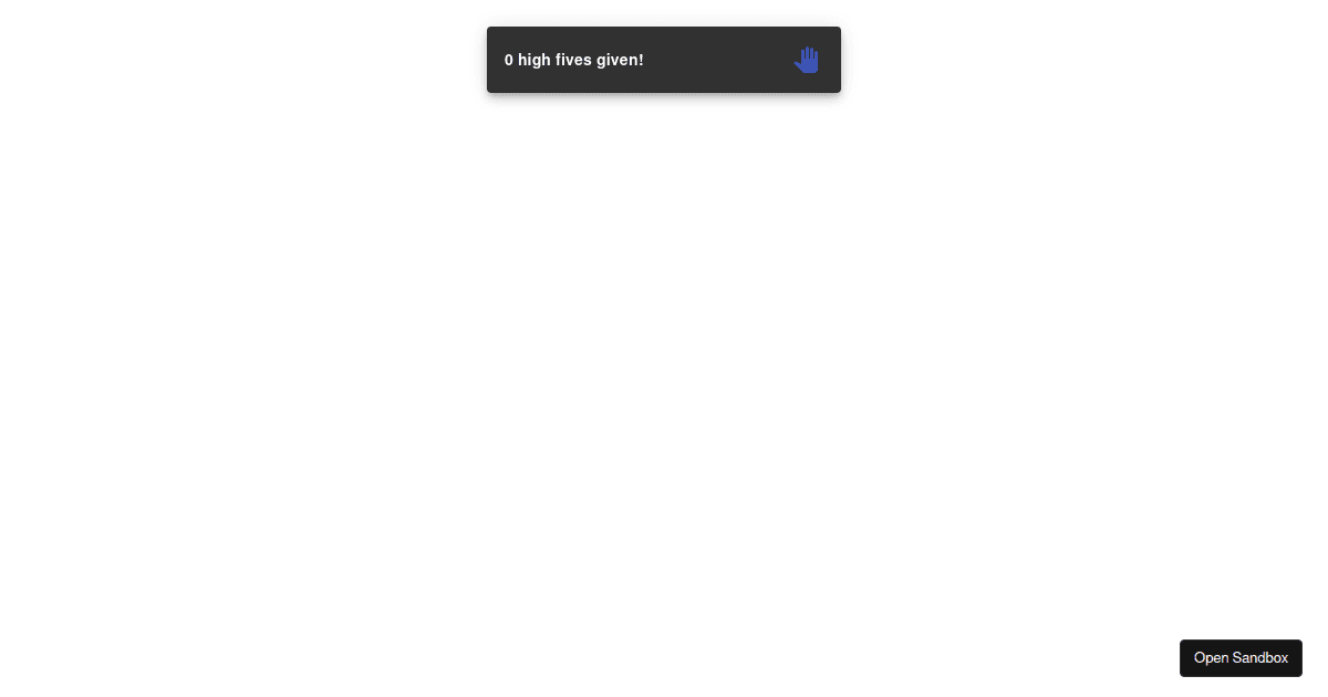 HighFive custom position - Codesandbox