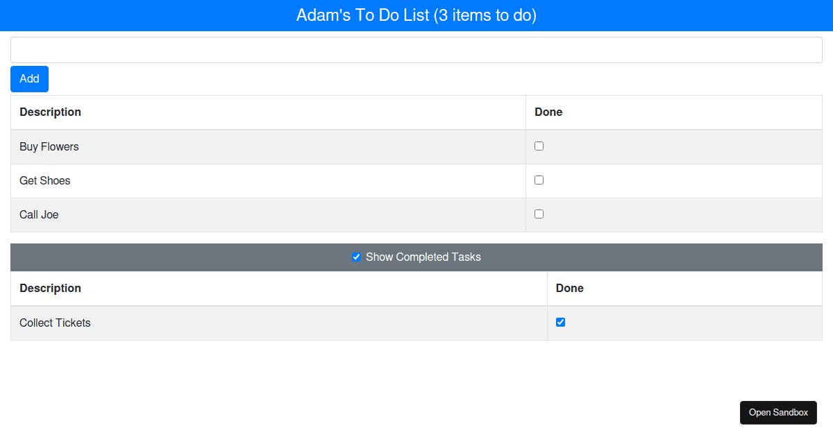 todo - Codesandbox