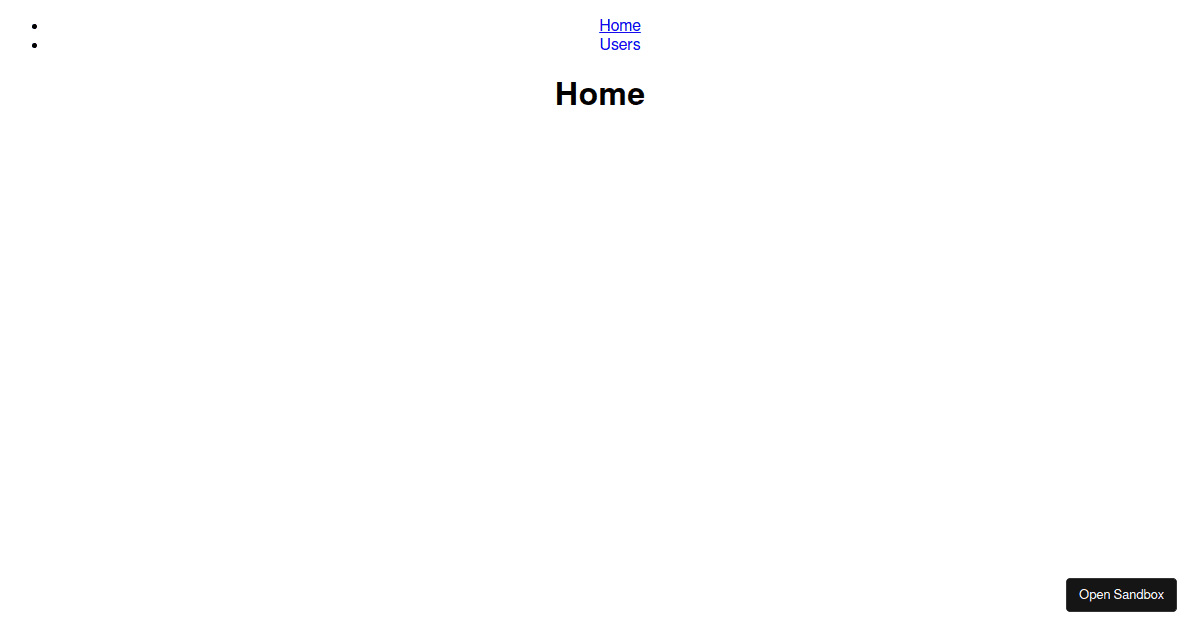 react router v6 example (forked) - Codesandbox