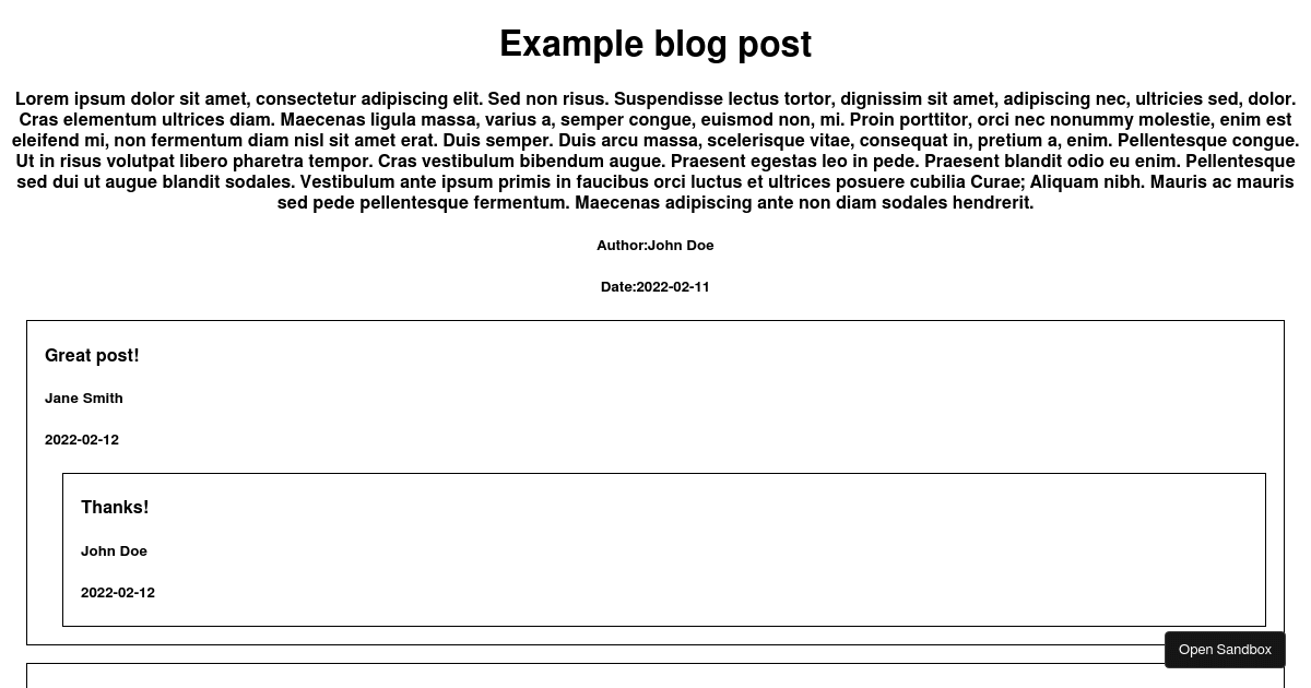react - Codesandbox