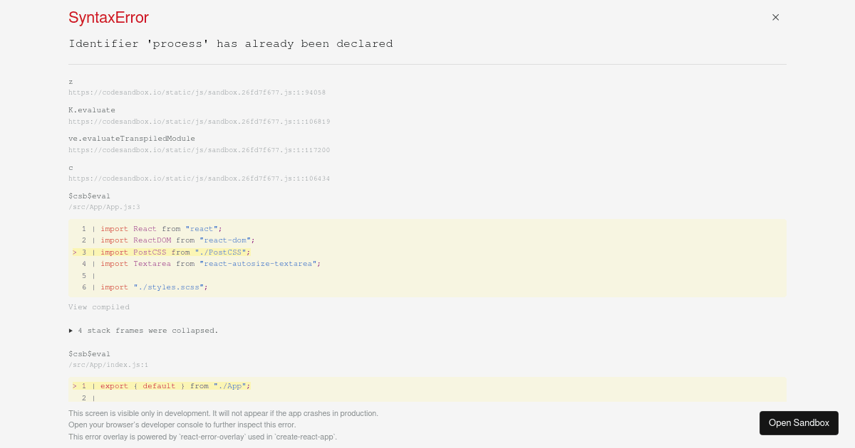 PostCSS plugin tester - Codesandbox