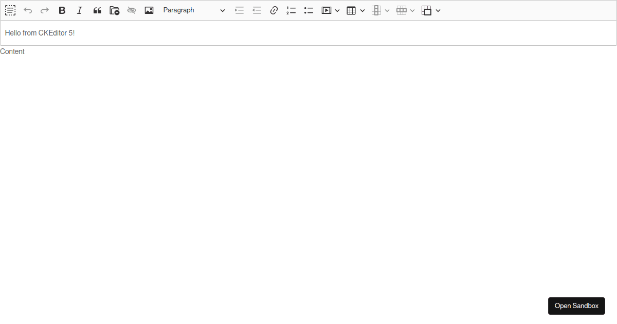 ckeditor (forked) - Codesandbox