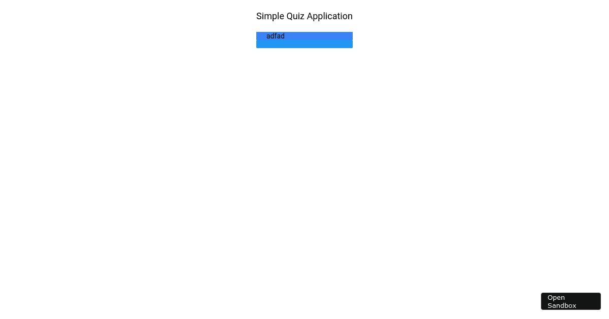 Simple Quiz App - Codesandbox