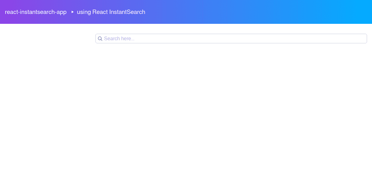 React InstantSearch Menu Codesandbox