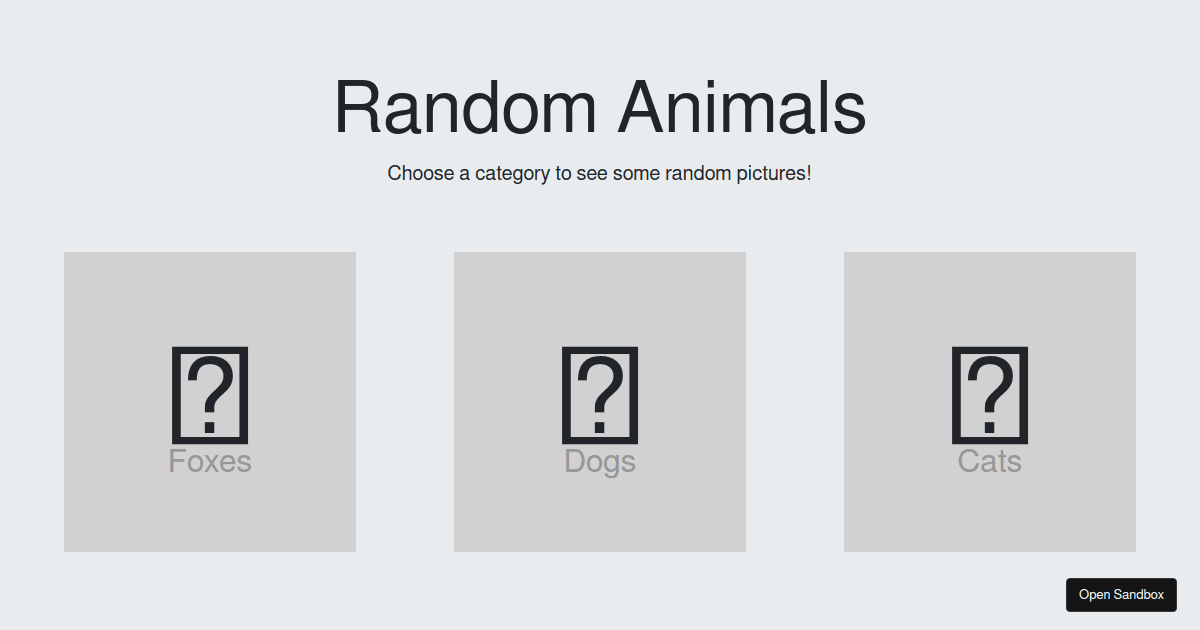 react-conflux animals example (forked) - Codesandbox