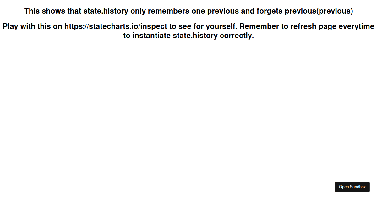 xstate / state.history forgets history.history - Codesandbox