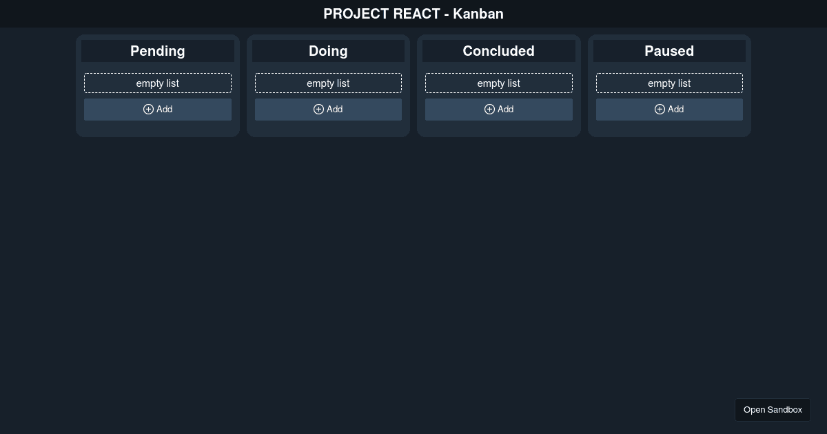 KANBAN - Codesandbox