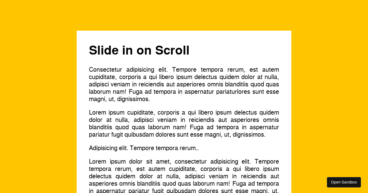 React30 Day 13 Slide in on Scroll Codesandbox
