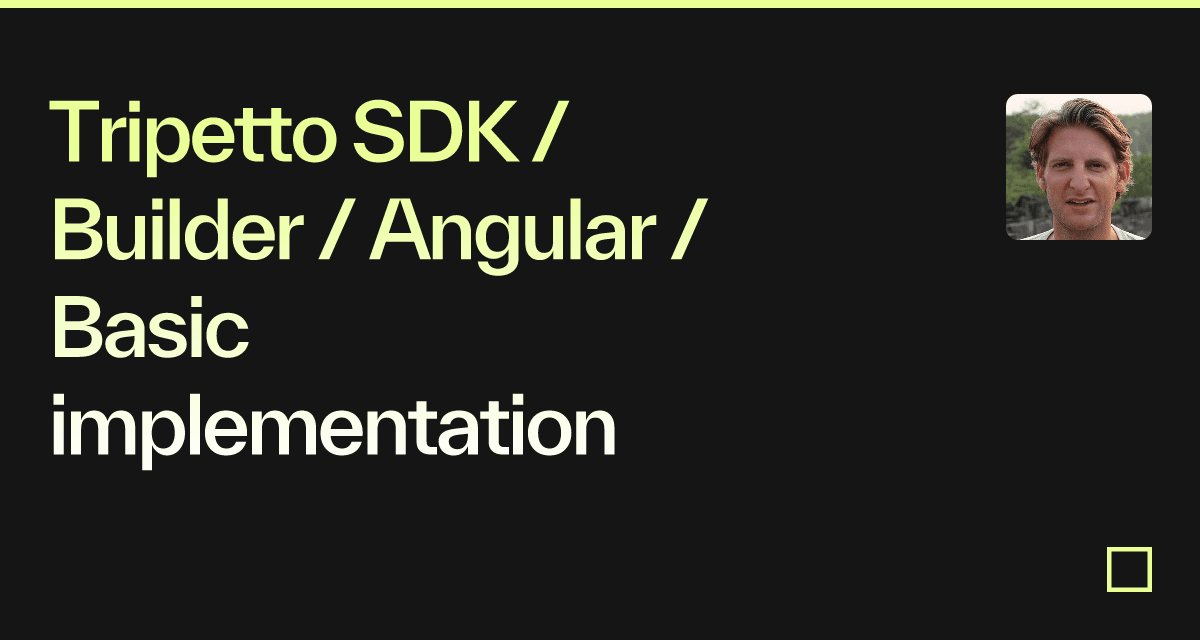 The live preview of Tripetto SDK / Builder / Angular / Basic implementation