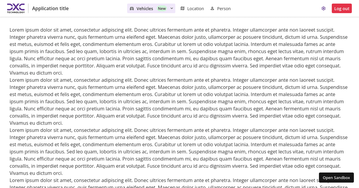 Default header - Codesandbox