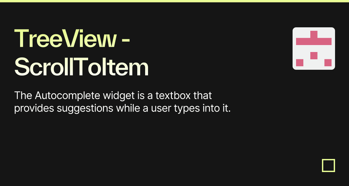 TreeView - ScrollToItem - Codesandbox