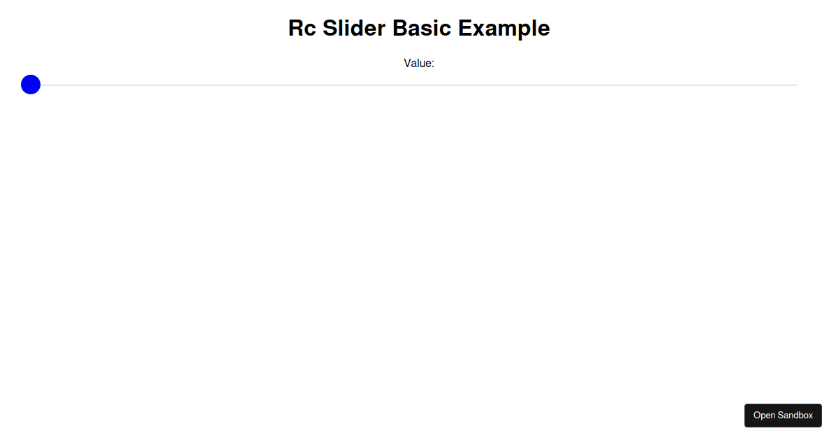 rc-slider Basic Example - Codesandbox